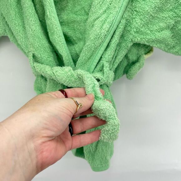 Carter's Baby Unisex Frog Robe Hooded Belted Fleece Green Size 18 Months - Picture 8 of 9